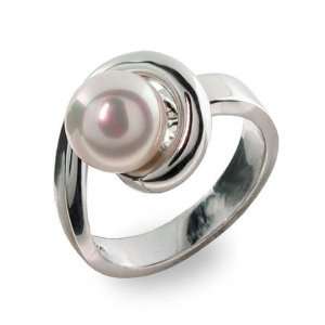  Sterling Silver Loop Pearl Ring   5: Eves Addiction 