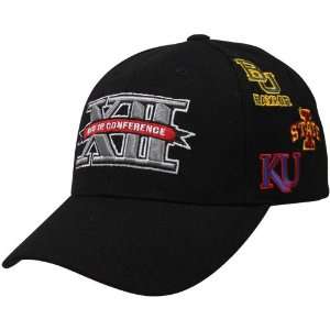  NCAA Top of the World Big 12 Conference Black Allover Logo 