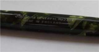 STEPHENS No 270   Leverfill   GREEN MARBLE   C.1945   Original Nib 