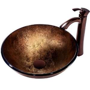 Vigo VGT152 Oil Rubbed Bronze Vessel Sink and Faucet Combos Liquid 