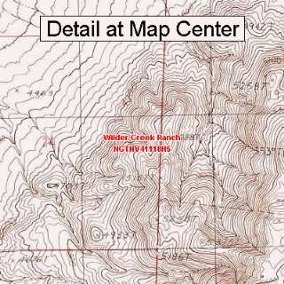  USGS Topographic Quadrangle Map   Wilder Creek Ranch 