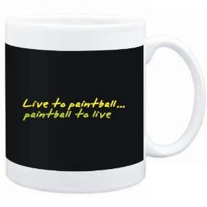 Mug Black  LIVE TO Paintball ,Paintball TO LIVE !  Sports:  