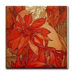  Alphonse Mucha 2 Tile Set   Ruby Part 2 of 2 Art Tile 