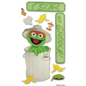    Sesame Street Dimensional Sticker Oscar The Grouch 