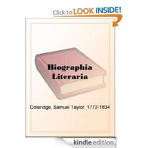 Biographia Literaria Samuel Taylor Coleridge  Kindle 