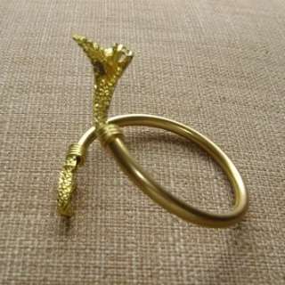 Vintage brass 3D NAGA snake tail Asian bracelet/bangle  
