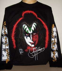 Kiss Gene Simmons 1978 retro long sleeve T Shirt Size M  