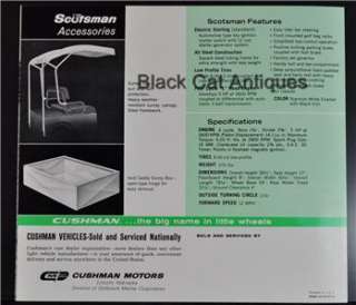 Cushman Scotsman Golf Cart/Yard Caddy Brochure NOS  