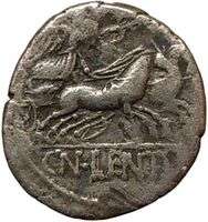 Roman Republic Lentulus Clodianus 88BC Ancient Silver Coin Mars War 