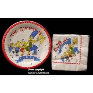 The Simpsons Party Lot Plates & Napkins Lot New 1989