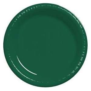  Premium 9 inch Plastic Plates, Hunter Green: Kitchen 