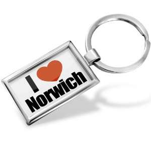 Keychain I Love Norwich region: East of England, England   Hand Made 