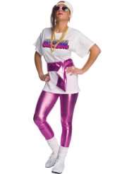 Fly Girl Hip Hop Costume includes: Shirt, Leggings, Belt, Sunglassses 