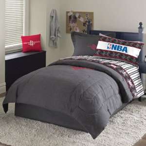  Houston Rockets Black Denim Full Size Comforter and Sheet 