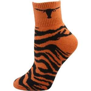   Burnt Orange Black Tiger Stripe Quarter Socks: Sports & Outdoors