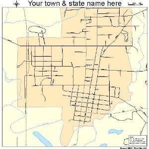  Street & Road Map of Macon, Mississippi MS   Printed 