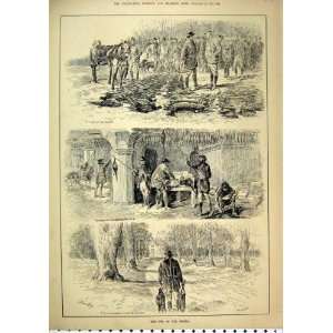  1887 Hunting Season Pheasant Rabbit Dead Keepers Horse 