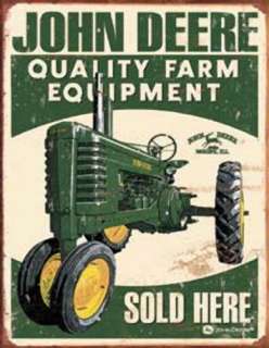 Metal Sign Farm Tractor John Deere Sold Here NEW  