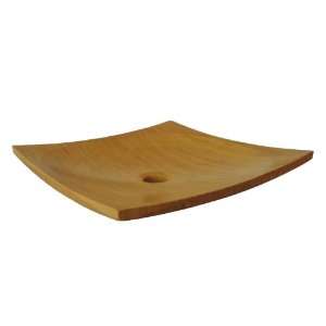   High Natural Bamboo Topmount Modern Zen Vessel Sink