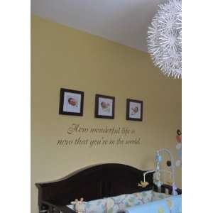  How wonderful life is now your in the world quote vinyl 