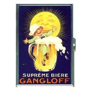  GANGLOFF FRENCH BEER VINTAGE AD ID Holder, Cigarette Case 