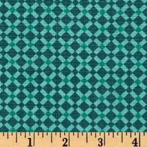   Domestic Bliss Lattice Teal Fabric By The Yard Arts, Crafts & Sewing