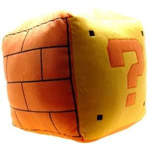 Super Mario Brothers Question Block 14 inch Plush: Toys 