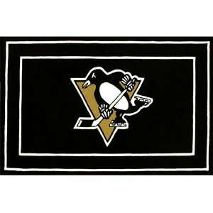   Oriental Pittsburgh Penguins Border Logo Floor Rug: Sports & Outdoors