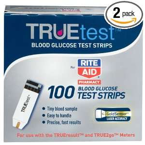  Rite Aid TRUETest Blood GlucoseTest Strips, 100 ct 