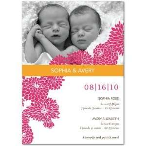  Twins Birth Announcements   Blossoming Babies: Begonia By 