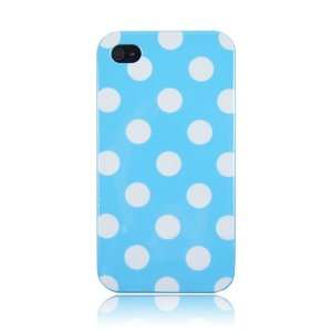  Baby Blue Polka Dot Flex Gel Case + Random Color Pouch for 