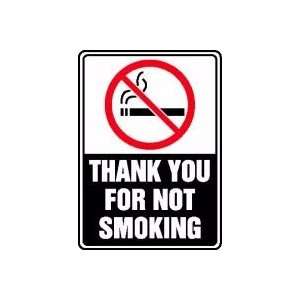 THANK YOU FOR NOT SMOKING (W/GRAPHIC) 7 x 5 Dura Fiberglass Sign