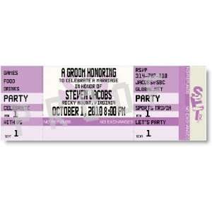  Purple Bachelor Party Ticket Invitations Health 