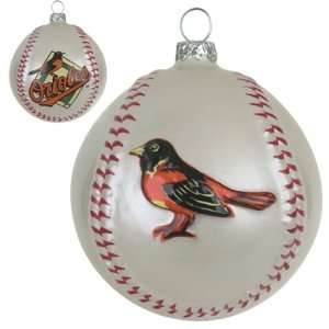  Baltimore Orioles MLB Glass Baseball Ornament (3) Sports 