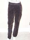 TERRITORIES 100% Suede Leather Pants sz 8 Espresso Brown Lined side 