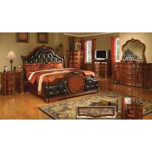  Coronado Cherry w/Marble Top Bedroom Set by Mainline