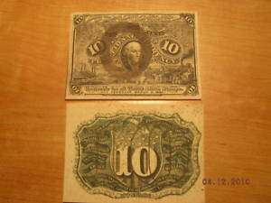 Copy 10 cent Fractional Money Replica Currency Note  