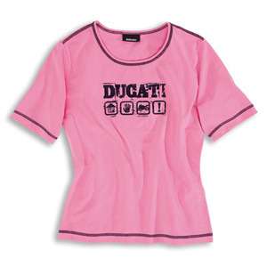 Ducati Womens Billboard T Shirt Pink Small  