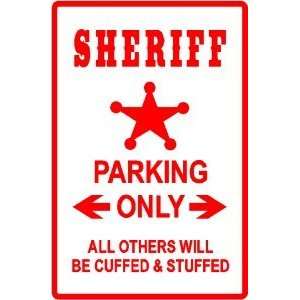  SHERIFF PARKING sign street police officer