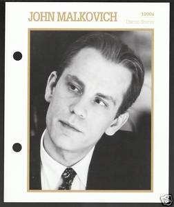 JOHN MALKOVICH Atlas Movie Star Picture Biography CARD  