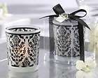 24   Damask Glass Tea Light Candle Holder   Wedding Fa