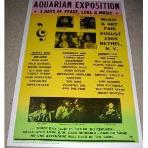 Woodstock Concert Poster