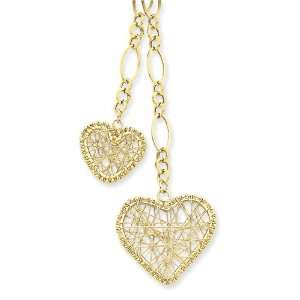  14K Adjustable Heart Drop Necklace Jewelry