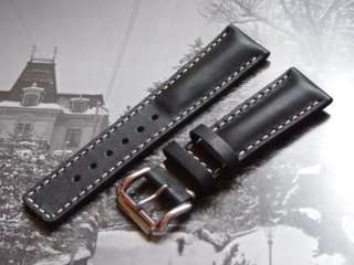 Genuine Leather Aviator Watch Strap for a Breitling Watch with 22mm 