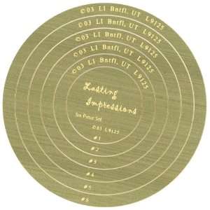  Brass 4x6 Embossing Template Circles Arts, Crafts 