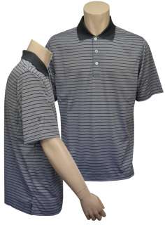   Performance Wicking Micro Striped Mens Polo Shirt 885590799448  