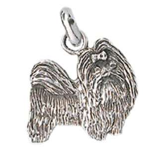  : Shih Tzu Sterling Silver Dog Themed Jewelry Charm: Glitzs: Jewelry