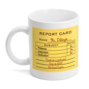  Teacher Report Card Coffee Mug: Home & Kitchen