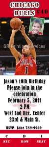 Birthday Invitations NY Knicks & Chicago Bulls Perslzed  