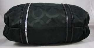 COACH Large *Black* POPPY Op Art Glam TOTE Bag 13826  